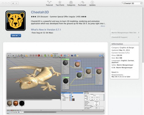 05_app_cheetah_3d 排名前20位的Mac App Store應用程序平面設計師。