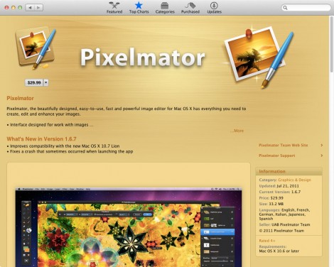 06_app_pixelmator 排名前20位的Mac App Store應用程序平面設計師。